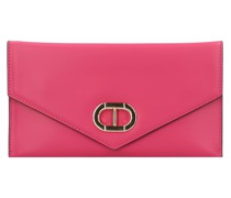 Clutch Tasche Leder 25,5 cm Pink