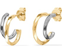 Creolen 585er Gelbgold, Weißgold Ohrringe