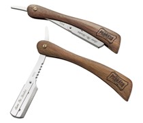 Rasiermesser mit Holzgriff Rasur