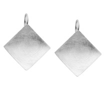 Kolczyki Basic Geo Viereck Brushed Trend 925 Silber Ohrringe