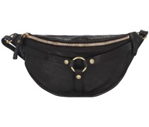 Gürteltasche Leder 26 cm Bauchtaschen Schwarz