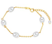 Perlen-Armband Sterling Silber Süßwasser-Zuchtperlen Armbänder & Armreifen