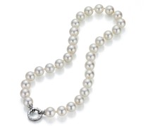 Kette Perlen Ketten Weiss