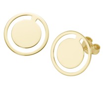 Ohrstecker mit Cut-Out-Muster, Gold 375 Ohrringe