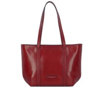 Vittoria Shopper Tasche Leder 36 cm Rot