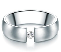Ring Edelstahl verziert mit Kristallen von Swarovski® silber Ringe
