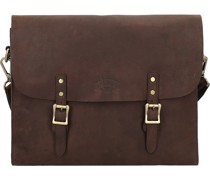 Brett Messenger Leder 38 cm Laptopfach Laptoptaschen Braun