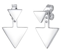 Ohrringe Earjacket Dreieck Geo 925 Sterling Silber