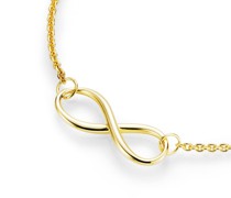 Collier filigran mit Infinity - Zeichen, Silber 925 Ketten Gold