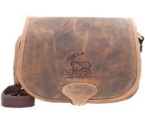 Vintage Hunting Bag Umhängetasche Leder 30 cm Umhängetaschen Braun