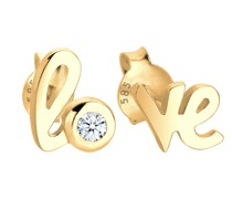 Ohrringe Love Wordings Liebe Diamant 0.03 ct. 585 Gelbgold