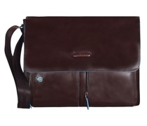 Blue Square Messenger Leder 37 cm Laptopfach Laptoptaschen Braun