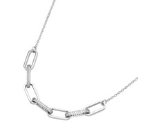 Collier Mittelteil mit Zirkonia, Silber 925 Ketten Weiss