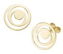 Ohrstecker mit Cut-Out-Muster, Gold 375 Ohrringe