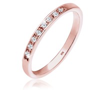 Ring Aufsteckring Funkelnd Diamant (0.04 ct) 925 Silber Ringe
