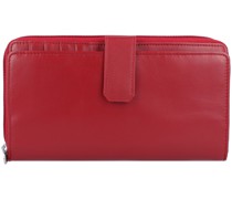 New Silk Geldbörse Leder 19 cm Portemonnaies Rot