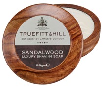 - Sandalwood Luxury Shaving Soap in Wooden Bowl Gesichtsseife 99 g