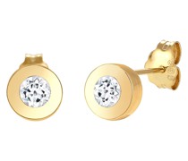 Ohrringe Basic Zart Kreis Geo Topas Edelstein 585 Gelbgold