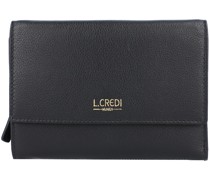 Evelyn Geldbörse RFID Leder 14,5 cm Portemonnaies Schwarz