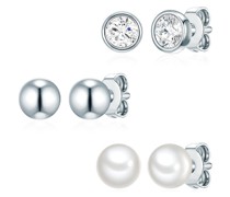 Schmuckset Sterling Silber mit Kristallen von Swarovski® Perle Schmuck-Set