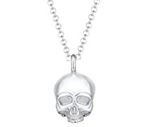 Halskette Totenkopf Schädel Gothic 925 Sterling Silber Ketten