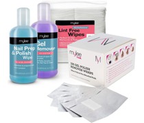 Gel Set mit Prep & Wipe, Remover, Pads und Folien-Wraps Nagelpflege