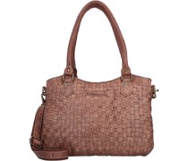 Femi & Nine Schultertasche Leder 34 cm Umhängetaschen Braun
