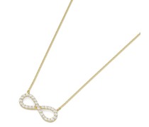 Collier Mittelteil Infinity mit Zirkonia, Gold 375 Ketten