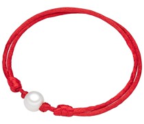 Perlen-Armband Satin Süßwasser-Zuchtperle in Rot Armbänder & Armreife