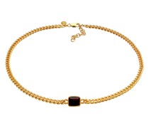 Halskette Choker Granat Panzerkette Klassisch 925 Silber Ketten