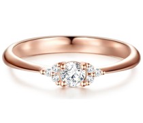 Ring Sterling Silber Zirkonia in Roségold Ringe