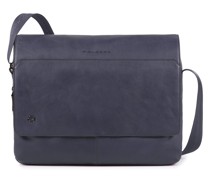 Black Square Messenger Leder 37 cm Laptopfach Laptoptaschen Violett