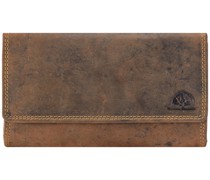 Vintage Kellnertasche Geldbörse Leder 18 cm Portemonnaies Braun