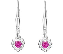 Mädchen-Ohrhänger 925er Silber 2 Zirkonia One Size 87439585 Ohrringe