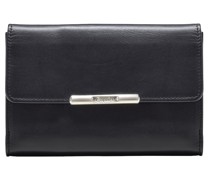 Helena Geldbörse II Leder 14 cm Portemonnaies Schwarz
