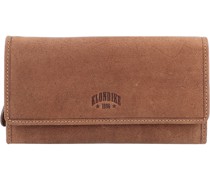 Donna Geldbörse Leder 18 cm Portemonnaies Braun