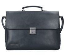 Navigator Aktentasche Leder 41 cm Laptopfach Laptoptaschen Schwarz