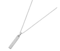 Kette Stäbchen mit Zirkoniasteinen, Silber 925 Ketten Weiss