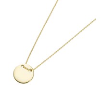 Collier Plättchen, Silber 925 Ketten Gold