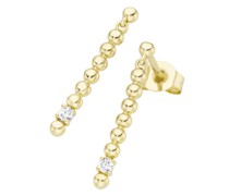 Ohrstecker aus Kugeln mit Brillanten, Gold 585 Ohrringe