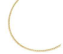 Collier 2-reihig, Kordelkette und Kugelkette, Gold 375 Ketten