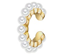 Ohrklemme Sterling Silber Muschelkernperle in Gelbgold Earcuffs