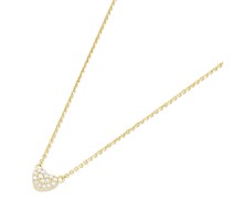 Collier Herz mit Brillanten im Mittelteil, Gold 585 Ketten