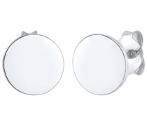 Kolczyki Damskie kolczyki sztyfty okrągłe błyszczące Basic w srebrze próby 925 Sterling Silver Ohrringe