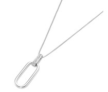 Kette Anhänger beweglich mit Zirkonia, Silber 925 Ketten Weiss
