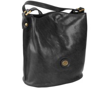 Story Donna Schultertasche Leder 26 cm Umhängetaschen Schwarz