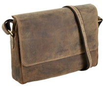Vintage Messenger Leder 34 cm Laptoptaschen Braun