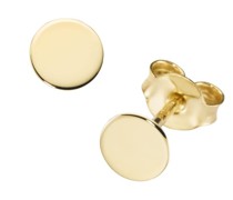 Ohrstecker mit runden Plättchen, Gold 585 Ohrringe