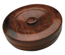 - Sandalwood Herbal Shaving Hard-Soap in Wooden Bowl Rasur 100 g
