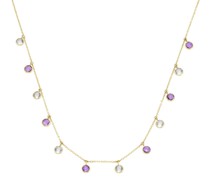 Collier Amethysten als Behang, Gold 585 Ketten Violett